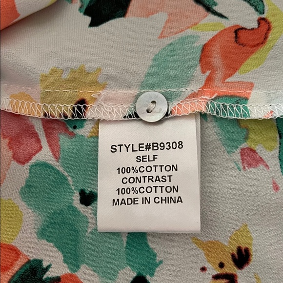 JODIFL Colorful Abstract Ruffle Top Size M - Picture 7 of 7